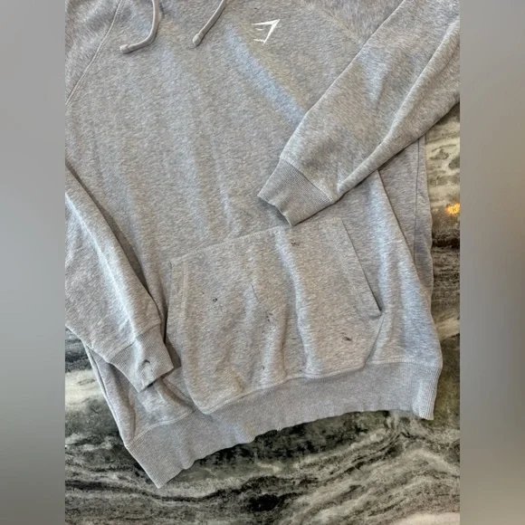 Men’s grey gymshark hoodie size medium - Picture 2 of 3